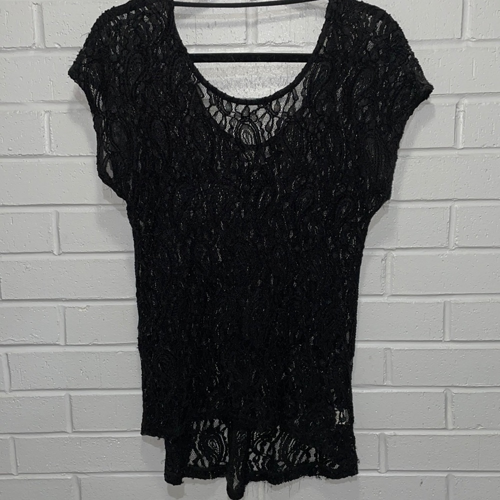 Black lace shirt